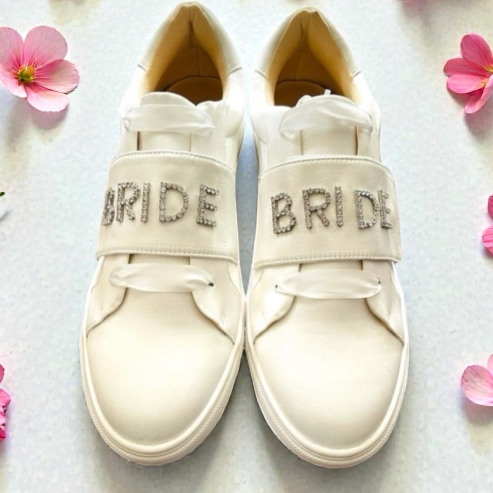 BETSEY JOHNSON “BRIDE” Satin Bride Sneakers • Size 12 • Women